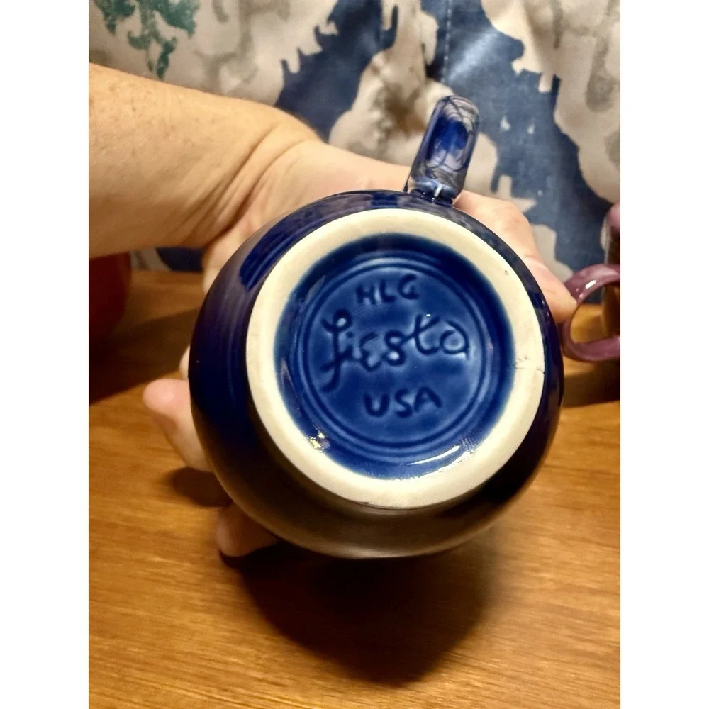 Vintage‎ Fiestawear: 6  Tea Cups Blue, Purple, Orange